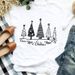 Merry Christmas Tree Santa Claus Cartoon Casual Loose Fit Printed Short Sleeve Women's T-Shirt_ecoleips.com