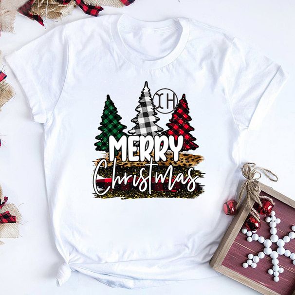 European And American Cross-border Foreign Trade Women's Round-neck Printed Short-sleeve T-shirt Top_ecoleips.com