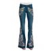 Women's Flared Bootcut Jeans | Mid-Rise Retro Denim Pants | Vintage Wash Stretch Comfort Fit (Xs-4xl)_ecoleips.com