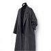 Double-sided Cashmere Coat, New Black And Gray Loose Medium And Long High-end Woolen Coat._ecoleips.com