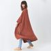 New European And American Style Rust Red Lace Cardigan Loose Plus Size Beach Sun Protection Jacket Bikini Cover-Up_ecoleips.com