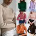 Women's Turtle Neck Knitted Bottoming Shirt Autumn Knitted Sweater Turtleneck Pullover Woman_ecoleips.com