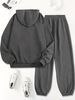 Women's Autumn And Winter Casual Fashion Letter Pattern Printed Thick Fleece Warm Hooded Sweatshirt+sports Pants Set-723_ecoleips.com