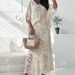 Elegant Crochet Lace Openwork Knit Cardigan With Flared Sleeves And Matching Midi Skirt Set, Boho Chic Loose Fit Short Top For Women_ecoleips.com