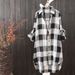 Women's Clothing Women's Medium And Long Large Size Women's Clothing Loose Slim Fashion Plaid Shirt Women's Casual Jacket_ecoleips.com