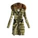 Women's Clothing Elegant Long Puffer Coat With Detachable Faux Fur Hood – Winter Warmth & Style_ecoleips.com