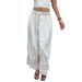 Women's Clothing Bohemian Style Wide Leg Pants Elastic Waistband Loose Fit Comfortable All Year Round Travel Suitable Women's Bottoms_ecoleips.com