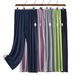 Women's Sleep Bottoms Daisy Print Cotton Comfortable Loose High-Waisted Plus Size 7XL Thin High Elastic Drape Pajamas Leggings_ecoleips.com