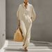 Summer Holiday Bohemian Long Dress Women's Sexy Stand Collar Button Elegant Party Dresses Spring Batwing Sleeve Loose Maxi Dress_ecoleips.com