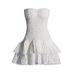 Women's Clothing Autumn Tube Top Sexy Slim Fit Ruffle Lace Edge Dress_ecoleips.com