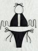 Verve Multicolor Special Fabric Bikini Fashion Swimsuit Women's Set Two-Piece Sexy Beach Swimwear_ecoleips.com