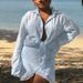 Women's Clothing Summer New Beach Sun Protection Shirt Seaside Leisure Holiday Dress Swimsuit Outer Shirt Suit_ecoleips.com