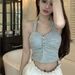 Elegant And Chic Halter Neck Camisole For Women, New Spring/Summer American Retro Short Top, Fashionable Inner Layer Top_ecoleips.com