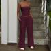 DiYun European American Vacation Tube Top Vest And Casual Long Pants Set Women's Clothing 2026 Summer Independent_ecoleips.com