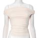 2025 Hot-Selling European And American Cross-Border Women's Summer Fashion: New Solid Color Pleated Off-Shoulder_ecoleips.com