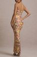 Women's Floral Sequin Bodycon Dress - Strapless Party Mini Dress, High Waist, Lightweight Polyester (Summer Fashion)_ecoleips.com