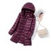 Lightweight Detachable Hood Down Jacket For Women - Slim Fit Mid-Length Coat With Plus Size Options (Up To 7XL), Breathable & Stylish_ecoleips.com