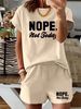 Women’s 2 Piece Outfit Set – Oversized Graphic T-Shirt And Biker Shorts Matching Set, Casual Summer Lounge Tracksuit For Daily Wear-349_ecoleips.com