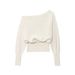 Women's Off-Shoulder Sweater – Elegant & Relaxed Pullover Top For Fall & Winter (S-L, Beige) Breathable & Lightweight_ecoleips.com