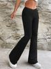 Women's Clothing Women's Casual Sports Pants V Waist Slimming Flare Long Pants Summer Style For Formal & Casual For Women_ecoleips.com