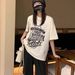 Women's Printed Letter Cotton T-Shirt Short Sleeved Loose Top Spring/Summer_ecoleips.com