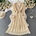 Elegant Embroidered Ruffle V Neck Dress Slimming Design Ethnic Retro Style Women's Summer Dress_ecoleips.com