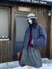 girl Girl Girl New 2025 Barn Style White Duck Turn-Down Collar Vintage Distressed Oversized Parka Down Jacket Loose Coat_ecoleips.com