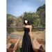 French High-End Spaghetti Strap For Women, Summer Waist-Cinching Hepburn Slimming Gentle Vacation Style Elegant_ecoleips.com