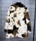 K Imitation Fur Cow Pattern Coat With Collar For Women's Mid To Long Length Jacket_ecoleips.com