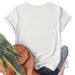 White Short Sleeve T-Shirt 200g Triple Needle 100% Cotton Retro Trendy Brand Print Loose Fit Top For Women New Summer_ecoleips.com