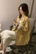 ng2510292 Women's Blazer 2025 Spring And Autumn Mid-Length Korean Style Popular Loose Casual Versatile Internet Celebrity Coat Top_ecoleips.com