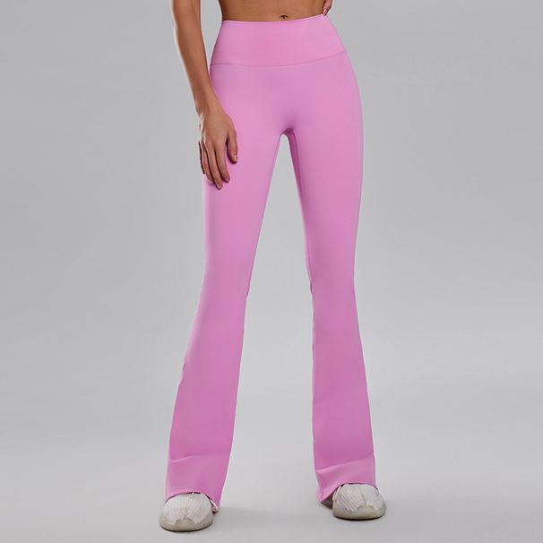 High-Waisted Slimming Striped Yoga Pants For Women Sexy Sports Fitness Trousers Tight Fitting Slightly Flared New Nude Feel_ecoleips.com