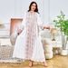 Verve Dubai Women's New Fashion Sequin Evening Dress Muslim Abaya Robe Clothing_ecoleips.com