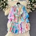 Women's Clothing Niche Light Luxury Stand Up Collar Lantern Long Sleeve Waist Single Breasted Ruffled Short Skirt_ecoleips.com
