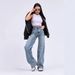 Women's Stretch Denim Jeans - High Waist Slim Fit, Classic Blue, Comfortable Cotton Blend For Spring & Fall (Sizes 25-32)_ecoleips.com