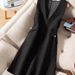 Women's Clothing Women’s Wool Blend Sleeveless Dress – Elegant Vest Dress With Optional Sweater Set (Black, S-3XL)_ecoleips.com