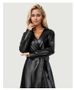 K Long Windbreaker Wrinkle Resistant Fashionable Women's Leather Jacket New Style_ecoleips.com