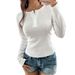 European And American Y2K Hot Girl Sexy Round Neck Casual Versatile Solid Color Long Sleeve T-Shirt Women's Clothing_ecoleips.com