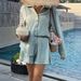 Relaxed Linen Blend Drawstring Lounge Set – Casual Vacation Boho Top & Pants With Raw Hem Detailing_ecoleips.com