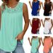 Solid Color Versatile Sleeveless Chest Pleated Casual Vacation Top_ecoleips.com
