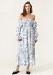 Casual Bell-Sleeve Chiffon European And American Women's Fashion 2024 Spring Square-Neck Printed Comfortable_ecoleips.com