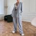Women's Clothing Foreign Trade New Autumn And Winter Fashion Trend Women's Lapel Cardigan Suit Casual Elastic Pants Suit_ecoleips.com