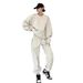 European American Style Cross-Border Sports Suit Women, New Loose Sweatshirt Running Pants, Fashionable Casual Two-Piece_ecoleips.com