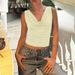French-style Deep V Slim-fit Tank Top Women, 2025 New Fashion Sexy Backless Lace-up Top, Wholesale For Foreign Trade_ecoleips.com