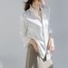 2025 Spring/Summer New Simple Sylish Commuing Professional For Women, Smooh And High End Urban Syle Long Sleeve_ecoleips.com