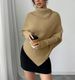 Women's High Neck Knit Sweater - Oversized Asymmetrical Design, Soft & Cozy Winter Pullover, Loose Fit Casual Tops For Streetwear & Daily Wear_ecoleips.com