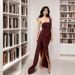 One Shoulder Sexy Heavy Beaded Sequin Ribbon Big Hem Ball Gown Evening Dress For Formal Party Prom Events_ecoleips.com
