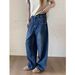 ICC 3D Deconstructed Banana Pants With Stylish Pockets, Loose-Fit Women's Jeans, Model 600338B_ecoleips.com