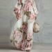 Cross Border 2026 European And American New Product One Shoulder Lantern Sleeve Printed Fashionable And Elegant Dress Women's Wear_ecoleips.com