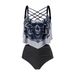 Women's Clothing Fashionable Sexy Lace-Up Chain Bikini Swimsuit Two-Piece Set For Women Trendy For Formal & Casual For Women_ecoleips.com